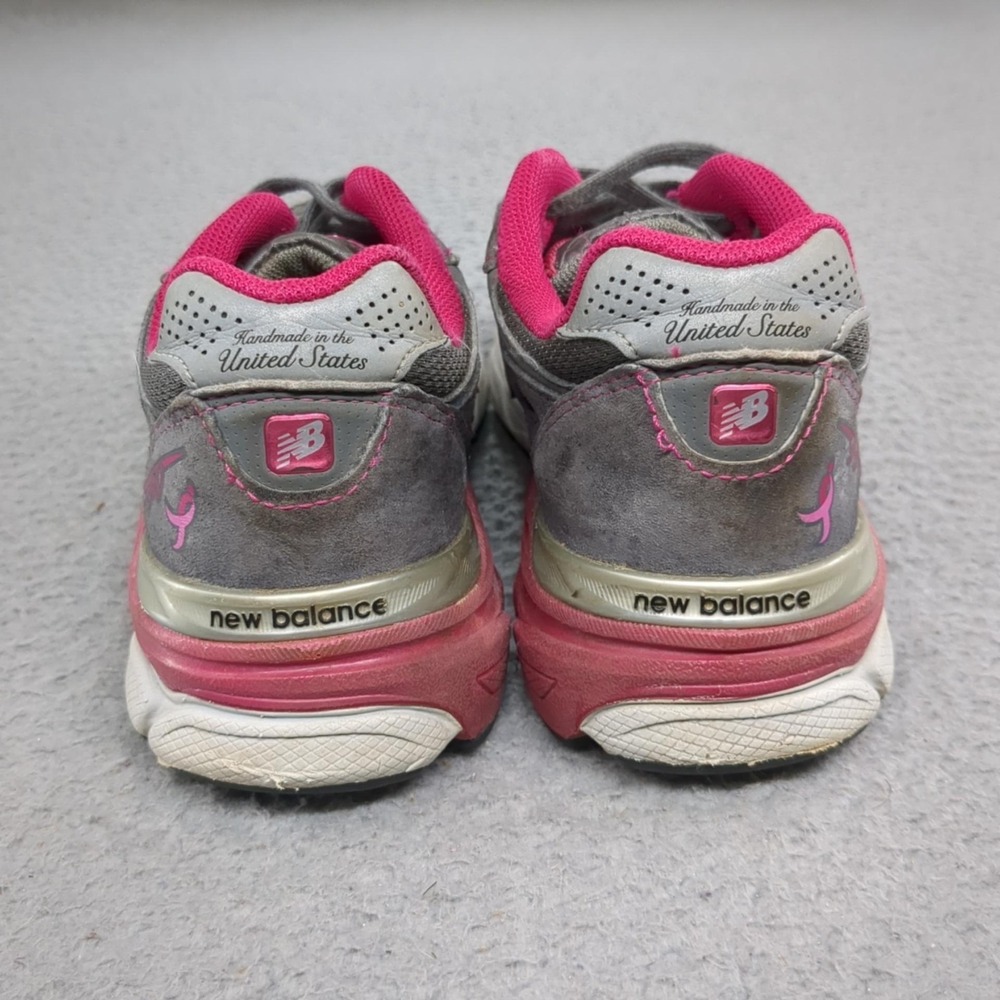 New Balance 990v3 Shoes Womens Size 7.5 AA Gray Pink Breast Cancer Running USA - Picture 11 of 16